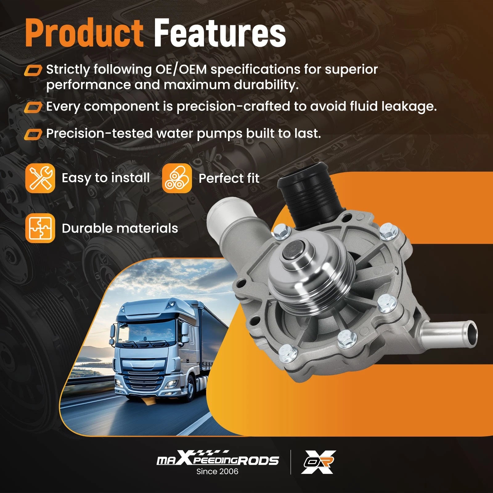Water Pump for Ford Escape, Milan 3.0L (2006-2009)