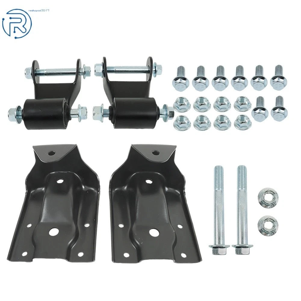 Rear Leaf Spring Hanger Bracket Shackle Kit for Chevy Silverado 1500 (1999–2013)