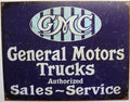 GMC Tin Metal Sign for General Motors Truck (GM 2069)