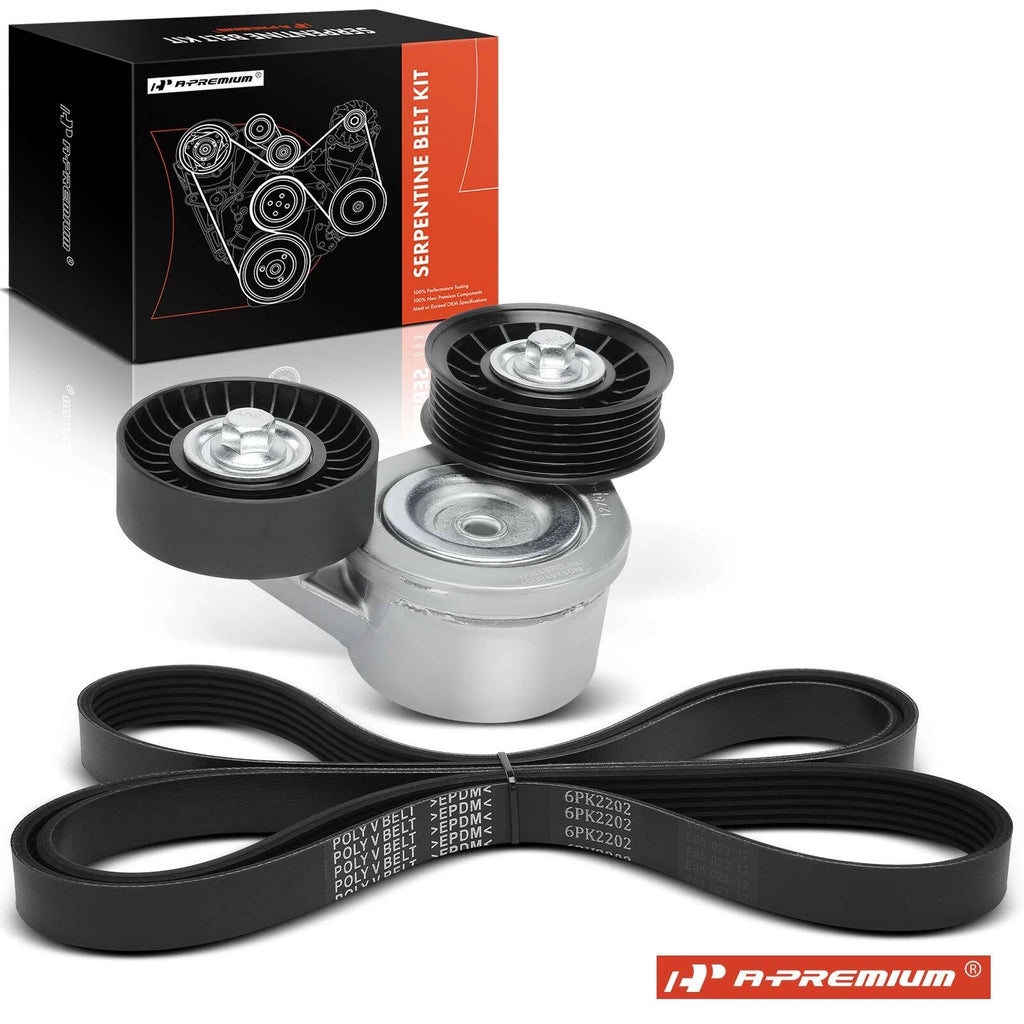 2X Serpentine Belt Drive Component Kit for Jeep Grand Cherokee (2004–2006)