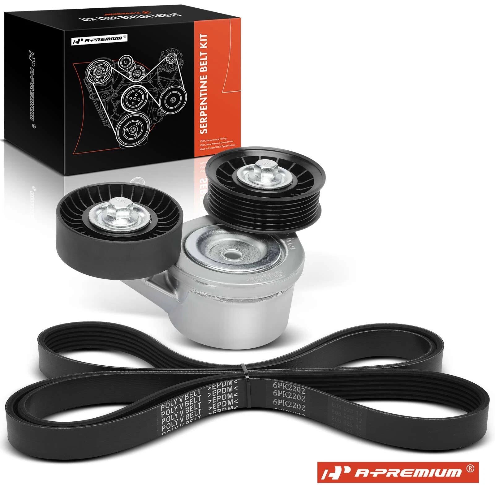2X Serpentine Belt Drive Component Kit for Jeep Grand Cherokee (2004–2006)