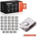 30Pcs Silver Metal Suspension Nut Retainer Clips for Honda Acura