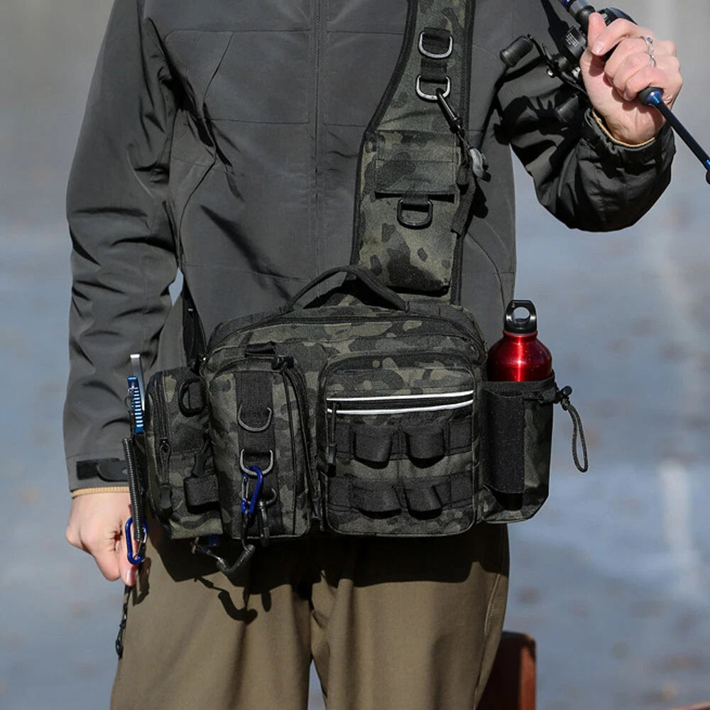 Tactical Military Chest Bag for Hunting Fishing Backpack (Camo)