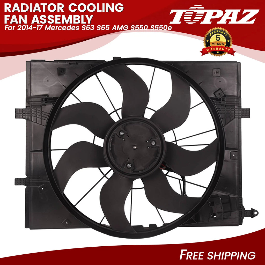 Radiator Cooling Fan Assembly for Mercedes S63 S65 AMG S550 (2014–2017)