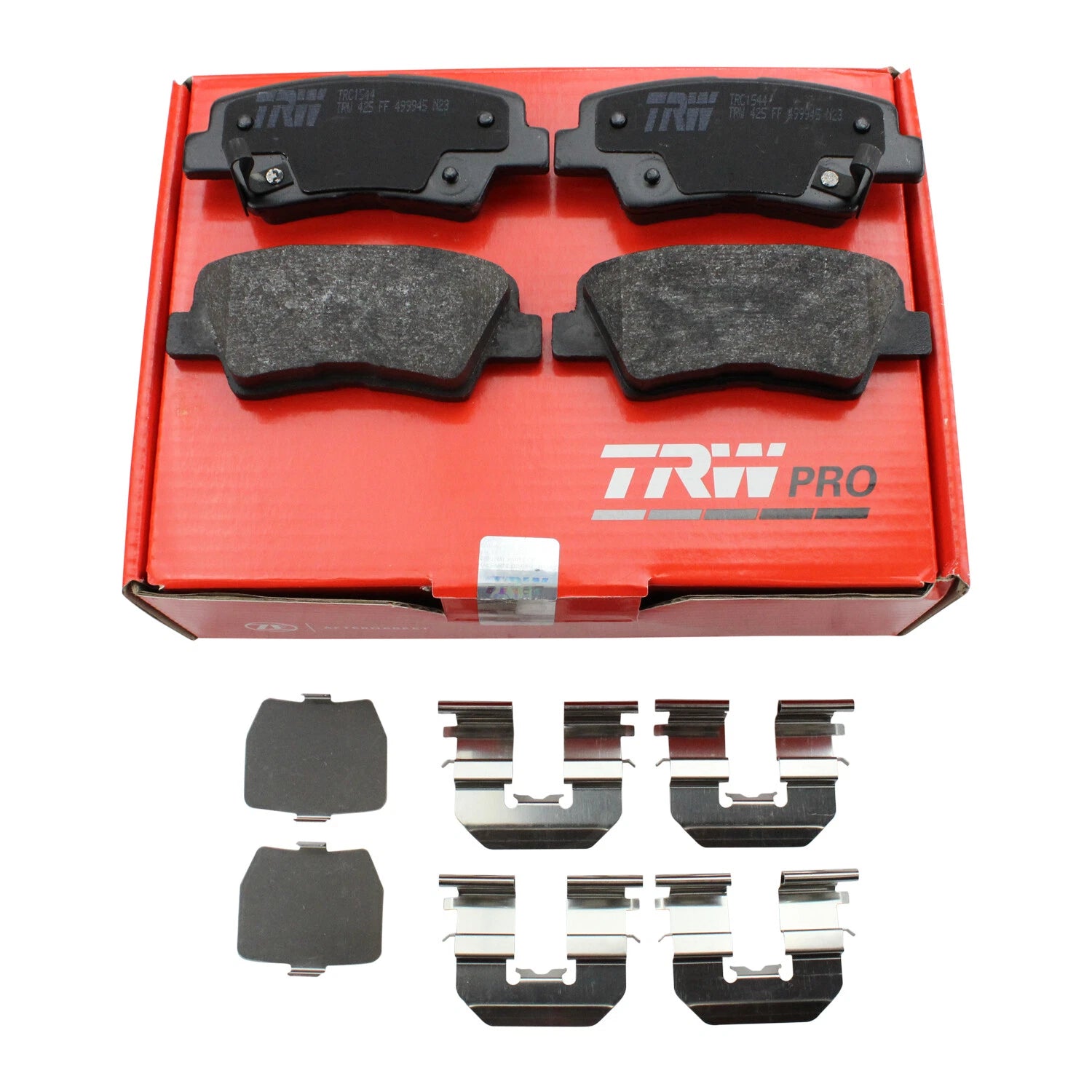 Set of 4 TRW Pro Rear Ceramic Brake Pads for Hyundai Accent Azera Elantra, Kia Optima Rio Soul