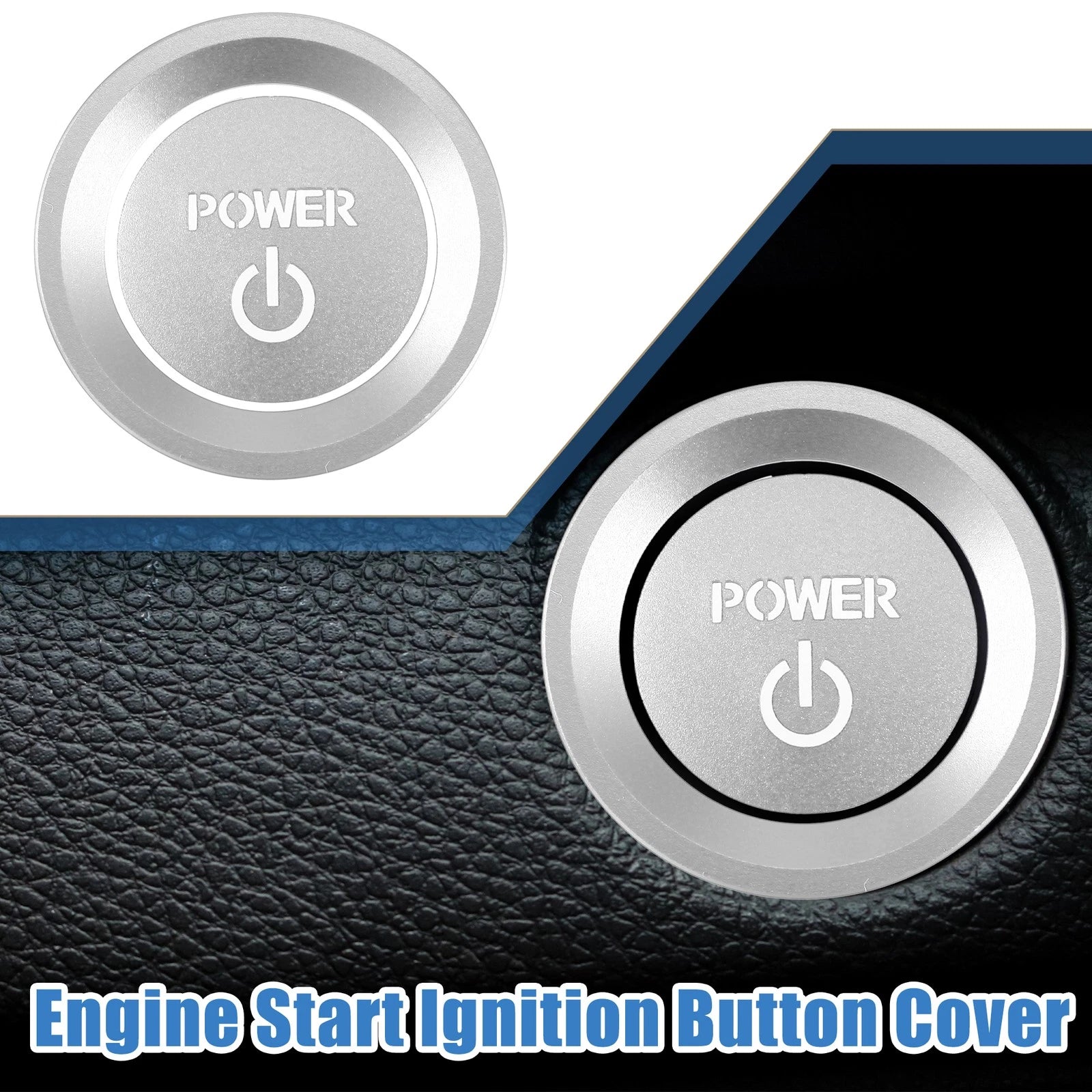 Engine Start Stop Ignition Button Sticker for Honda Accord (2018–2022) Silver Tone