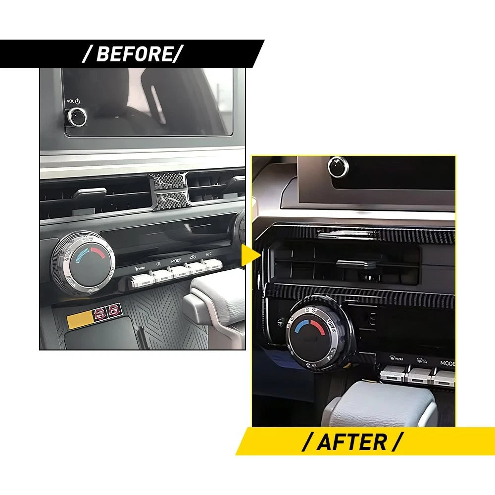 Center Air Outlet Vent Cover Trim for Toyota Tacoma (2024–2026) Carbon Fiber