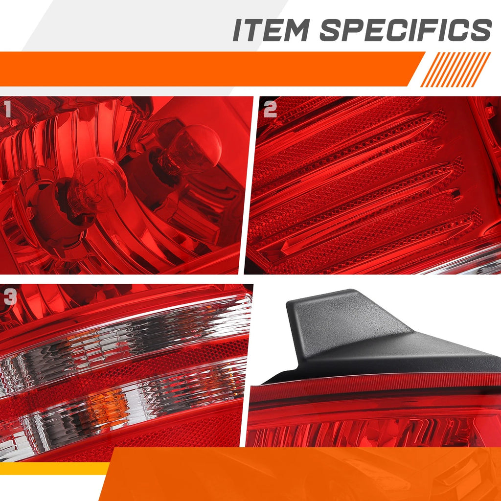 Chrome Housing Outer Tail Light Brake Lamp for Dodge Journey (2009–2020)