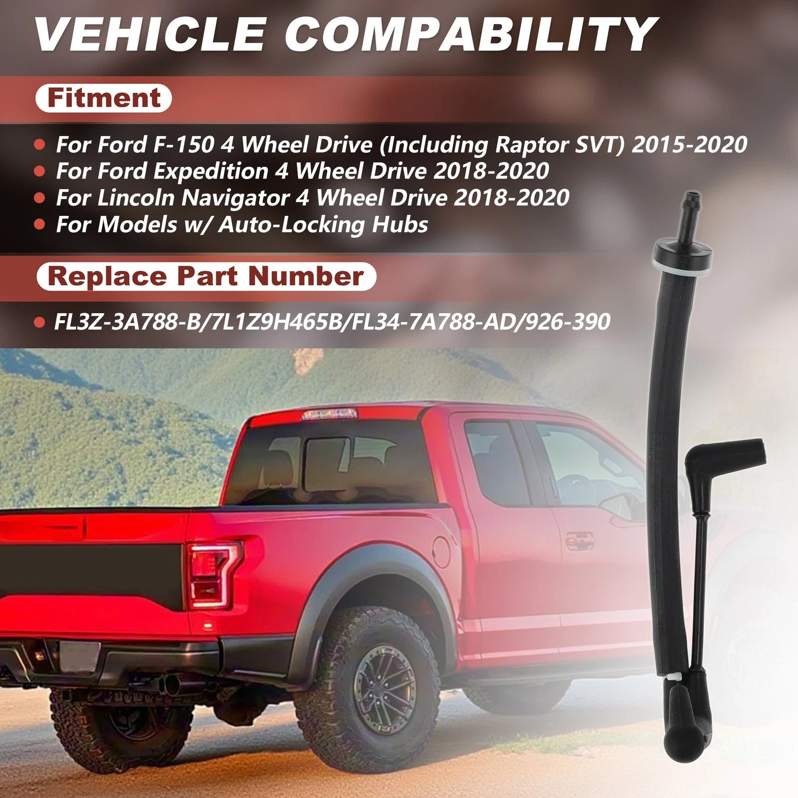 Vacuum Line Tube for Ford F150, Expedition (2015–2020) FL3Z-3A788-B