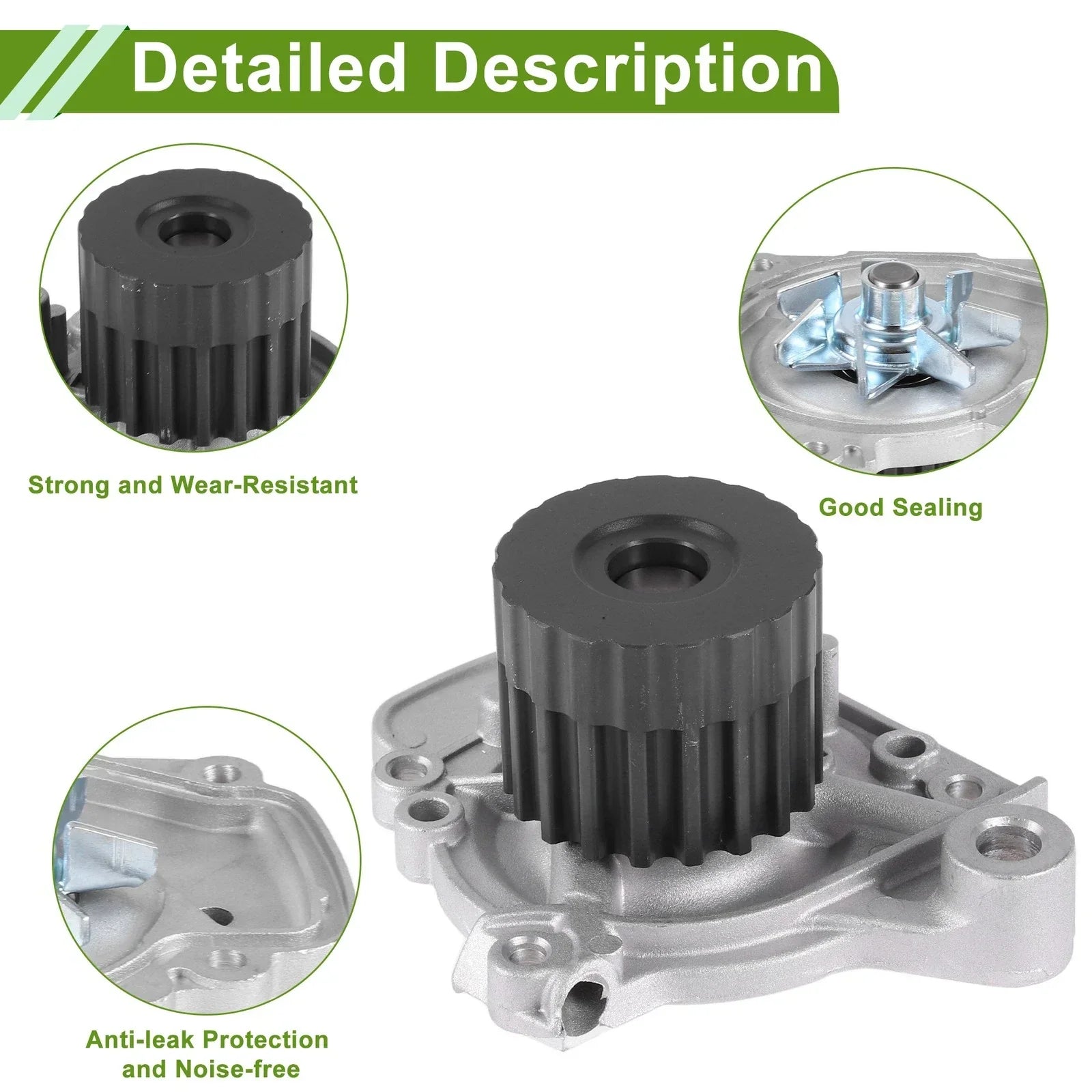 Water Pump for Honda Civic 1995-2001 (2 x Cooling Pumps)