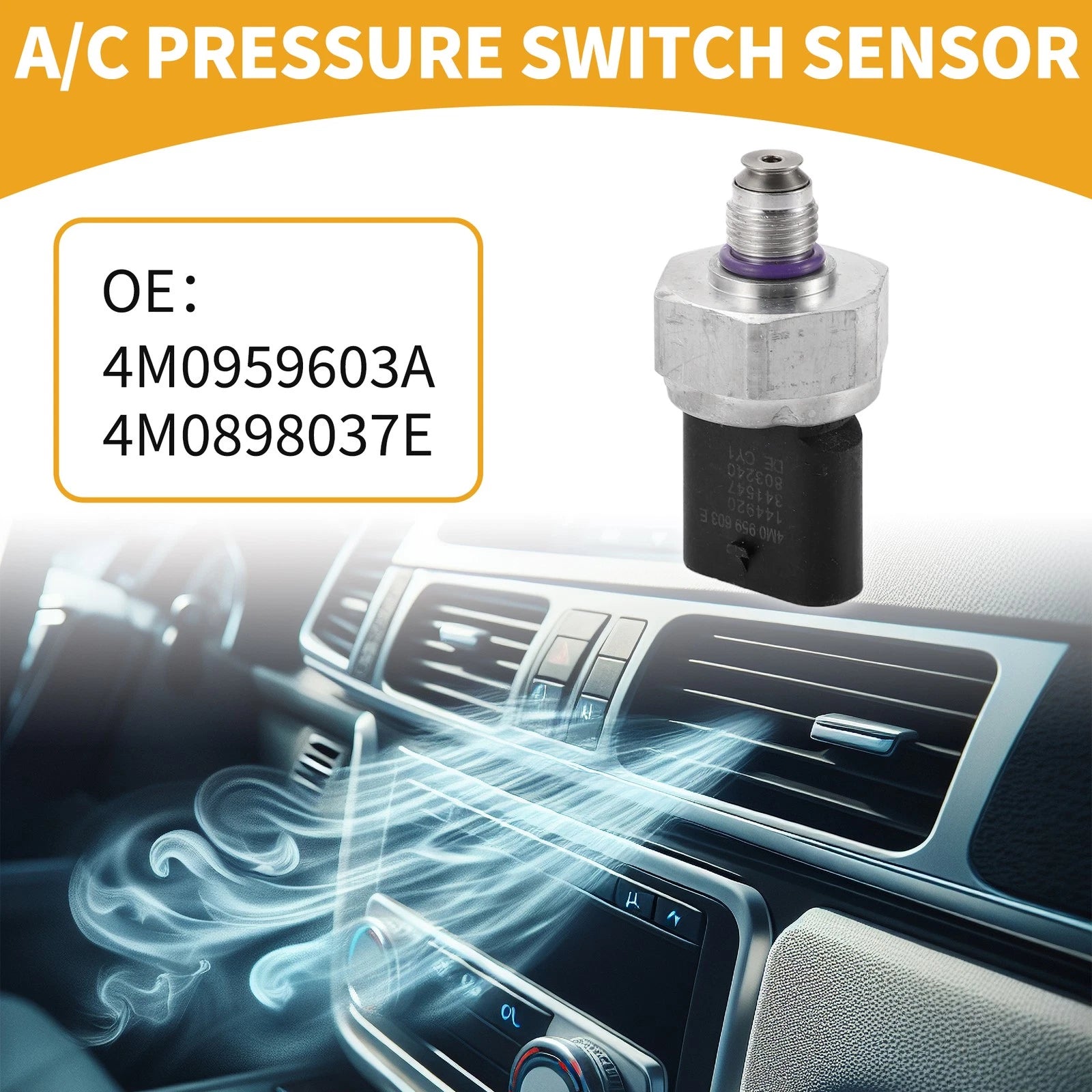 A/C Pressure Switch Sensor for Audi Q7 (2015–2019) 1 Pcs