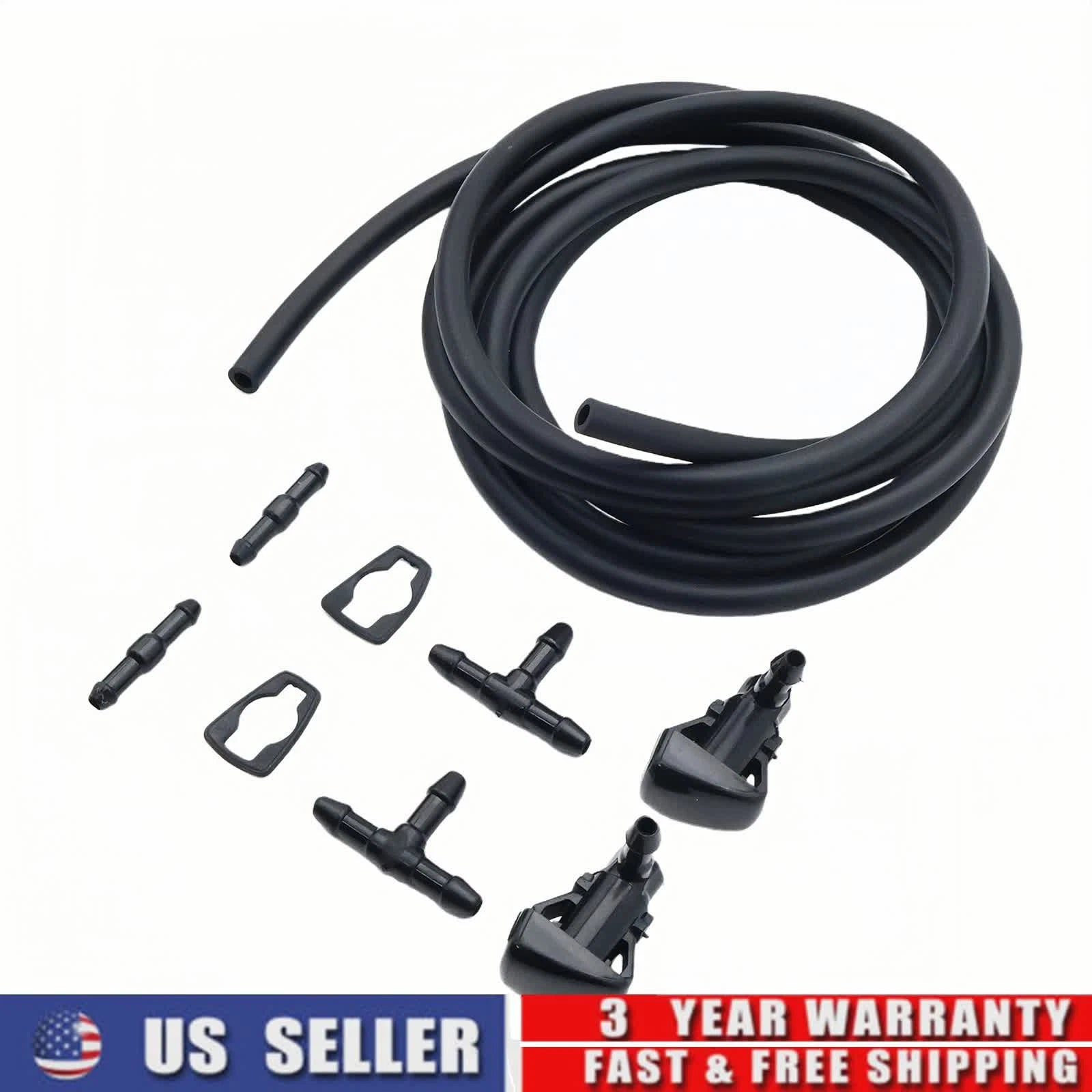 Front Windshield Washer Nozzles Kit w/ Hose for Ford Fusion Lincoln (2006–2012)