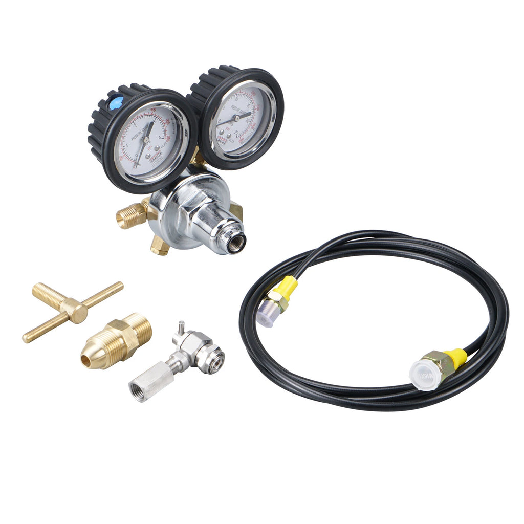 Aluminum Nitrogen Regulator Shock Fill Kit for ATV UTV Car (8' Hose)