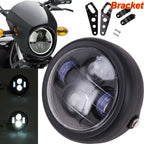 6.5'' LED Headlight with Bracket for Universal Motorcycle (Cafe Racer, Bobber)