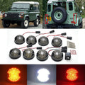 8Pc Smoked LED Light Upgrade Kit for Land Rover 90/110 (1983–2016)