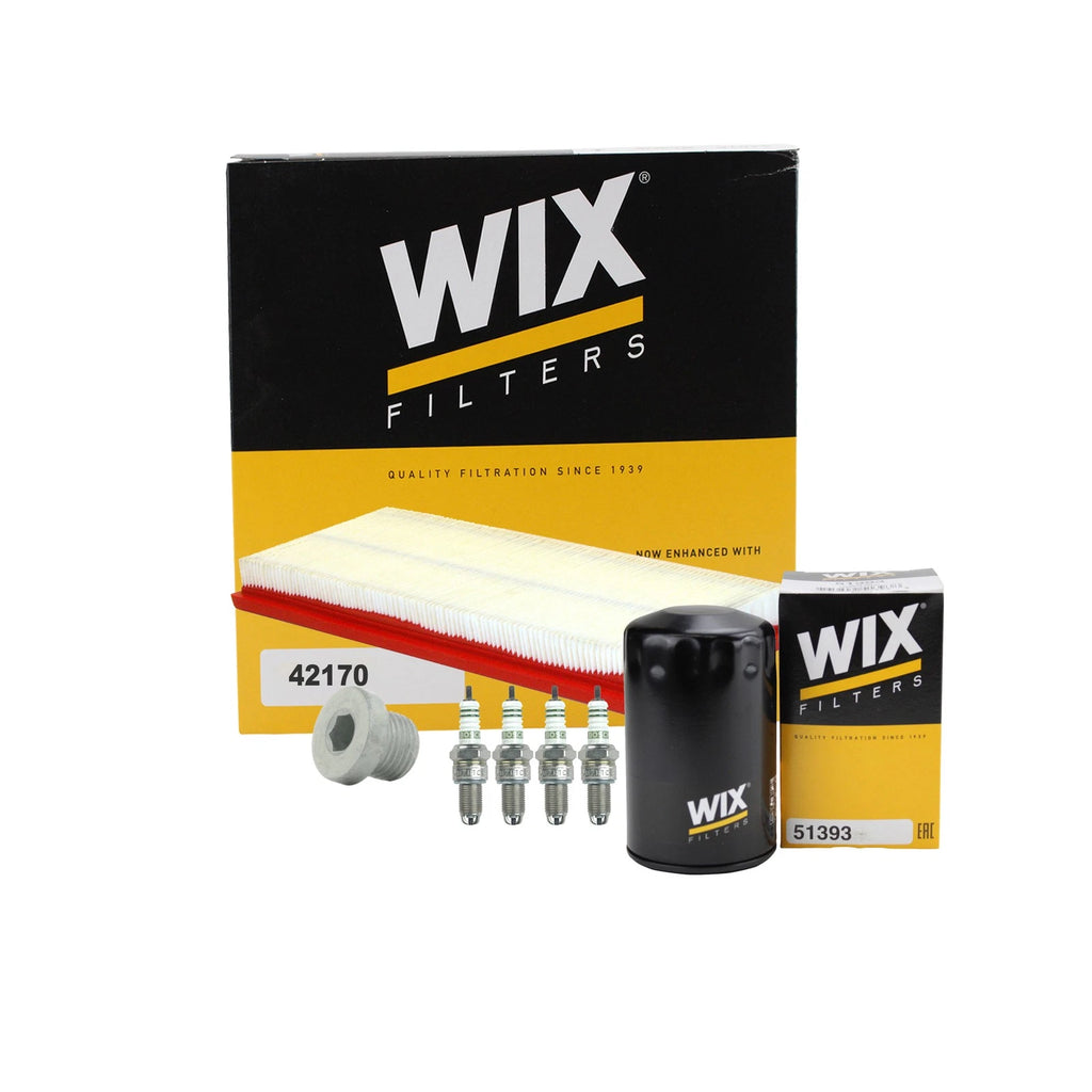 Wix Engine Air Oil Filters & Bosch 4 Nickel Spark Plugs Kit for Audi 4000, 80, 90 (1980–1991)