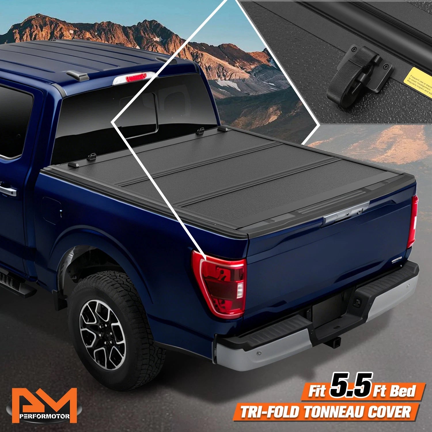 Hard Low Profile Tri-Fold Tonneau Cover for Ford F-150 (2015–2025)