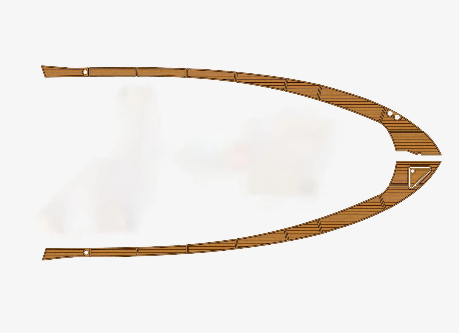 EVA Faux Teak Marine Deck Floor Mat for Sea Ray 400 Sedan Bridge (1996–2003)