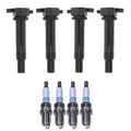 Set of 4 Ignition Coils & Spark Plugs for Hyundai Kia L4
