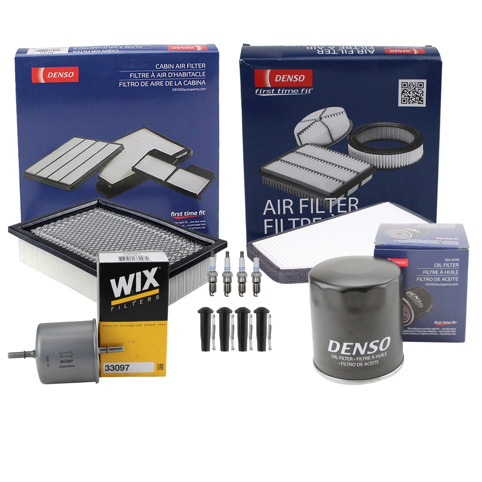 Tune Up Kit 4 Spark Plugs & Boots for Ford Escape Mariner (2001–2010)