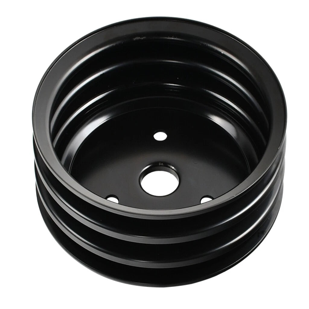 Triple Groove Crankshaft Pulley for SBC Chevy 262 350 400 SWP (Year Range)