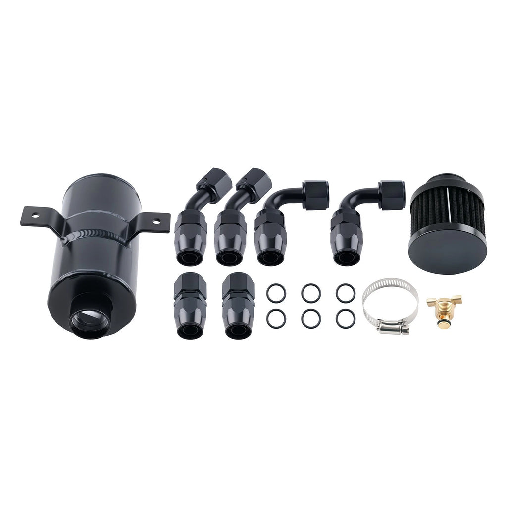 Baffled 0.75L Motor Oil Catch Can AN10 with 3M Hose Fittings Kit
