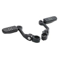 1 1/4" Long Angled Matte Black Highway Engine Guard Footpegs for Motorcycle