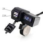 Dual USB Charger Socket with LED Voltmeter for BMW K1300R K1300S (2008–2016)