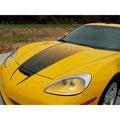 Black Vinyl Fade Hood Graphic for 2007-2013 Chevy Corvette Z06