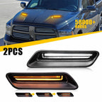 Smoked Amber White Hood Bezel Driving Light for Dodge Ram 1500 Classic (2010–2022)