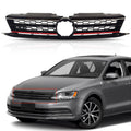 Honeycomb Grille for VW Jetta (2015–2017) - Black with Red Trim