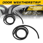 2X Front Door Weatherstrip Rubber Seal for Ford Focus (2012–2018)