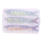 Set of 3 Multisection Fish Lures for Shoreline and Boat Angling
