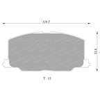 Front Disc Brake Pads Set for Toyota Camry VZV21 (1988–1993)