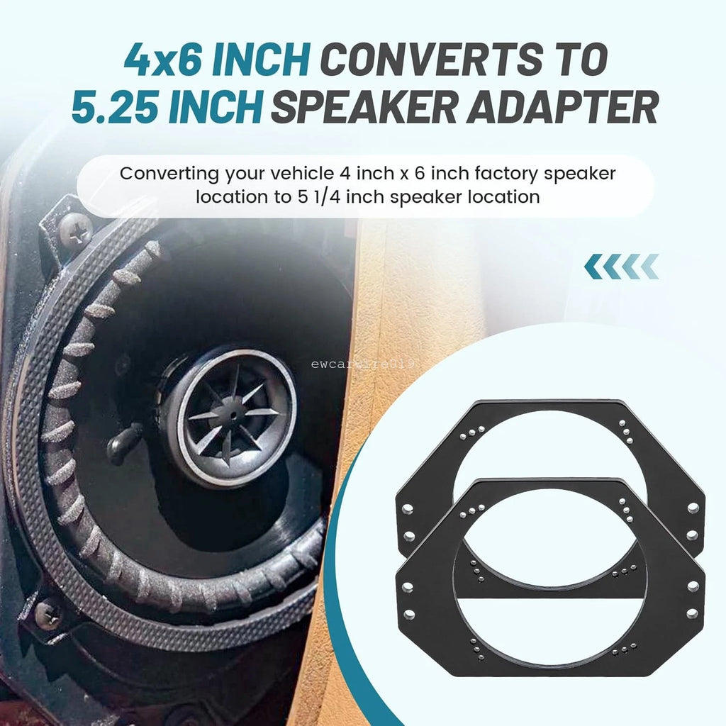Set of 2 Front Dash Mount Speaker Brackets for Jeep Wrangler (1997–2006) 4"x6" to 5.25"