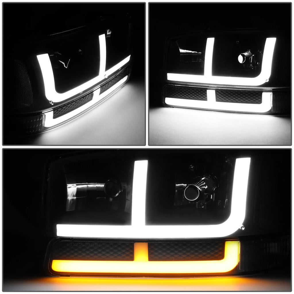 LED Bumper Headlights for GMC Sierra/Yukon (1999–2007) Black Housing
