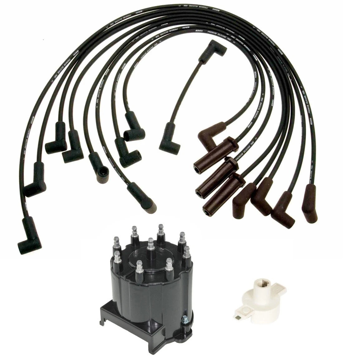 Distributor Rotor Cap & Wires Kit for Camaro Firebird V8 (GM OE)