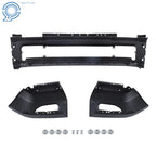 Black Steel Split Front Bumper for Ford F250 F350 (2020–2022) with Fog Light Holes