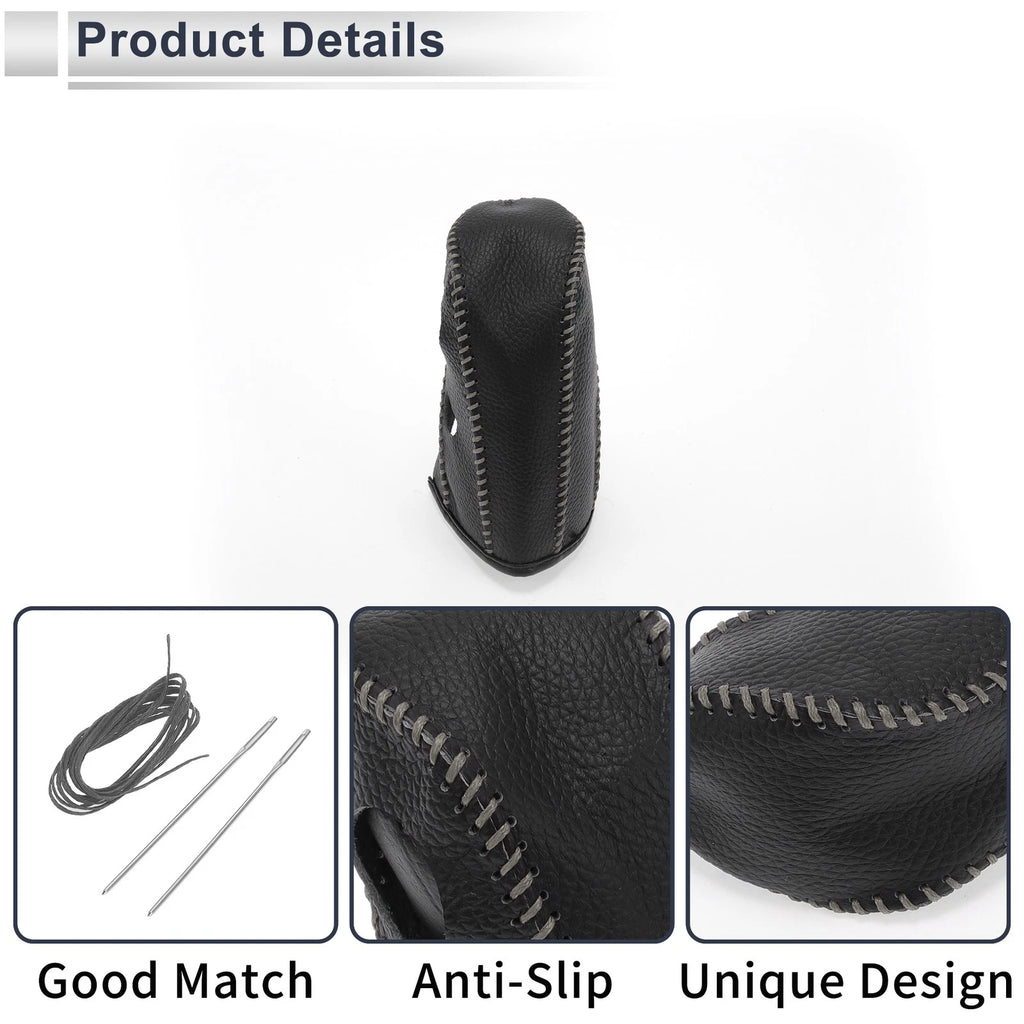 1 Pc Gear Shift Knob Cover for Nissan Tiida (2004–2012) Pebbled Black Grey