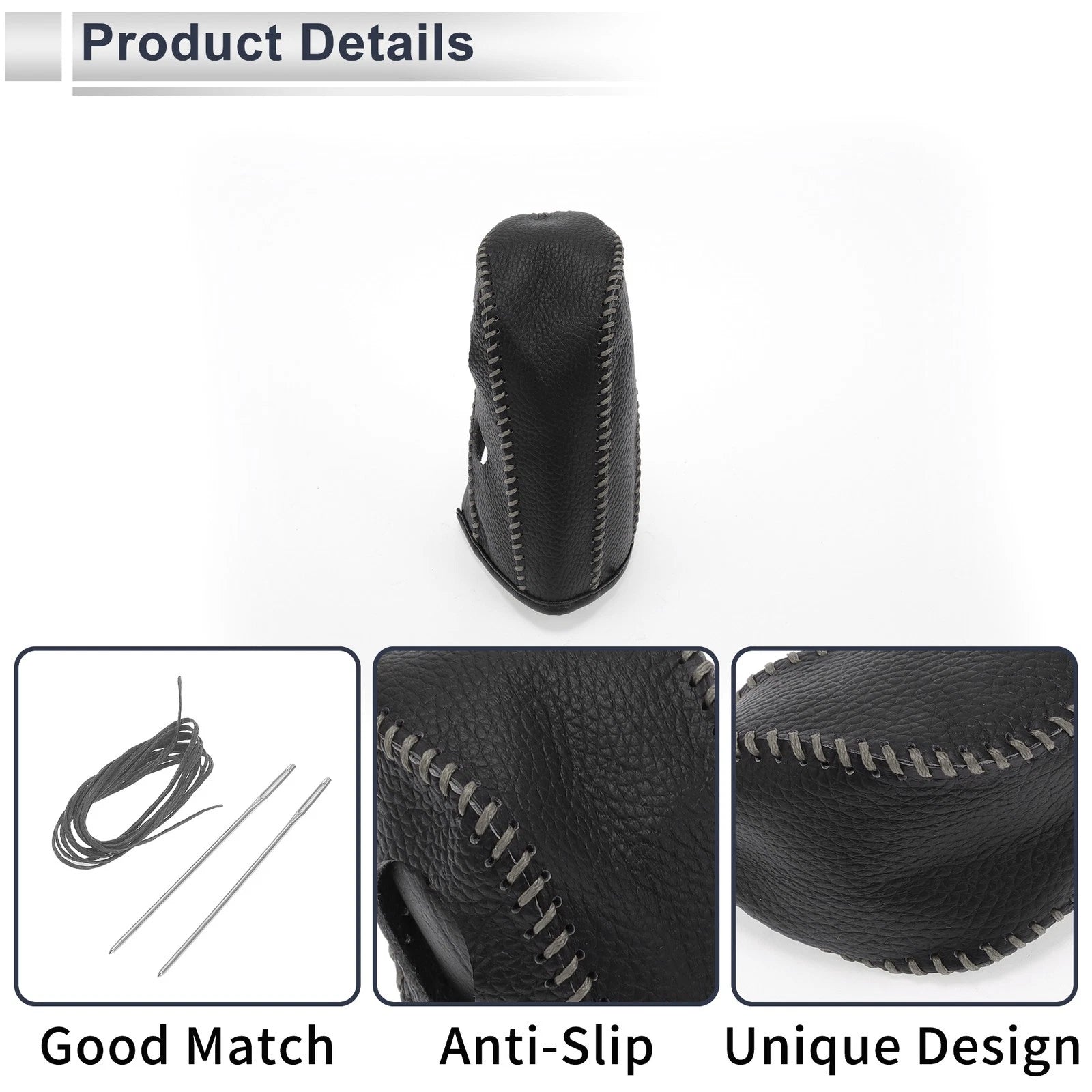 1 Pc Gear Shift Knob Cover for Nissan Tiida (2004–2012) Pebbled Black Grey