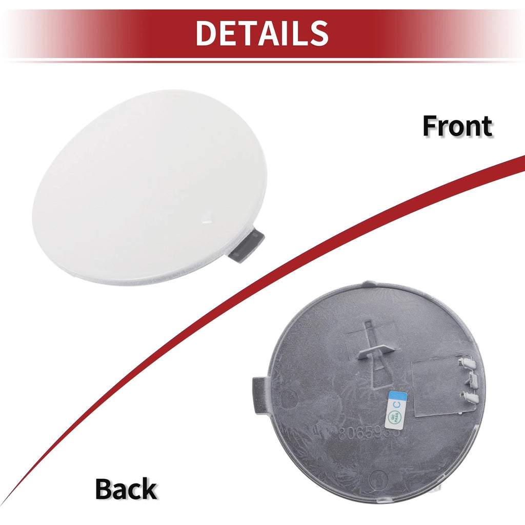 Tow Hook Cover for BMW X6 F16 M (2015–2019) No. 51118065933 White