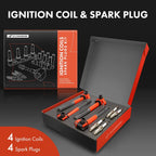 Set of 4 Ignition Coils & 4 Iridium Spark Plugs for Honda CR-V Accord Acura