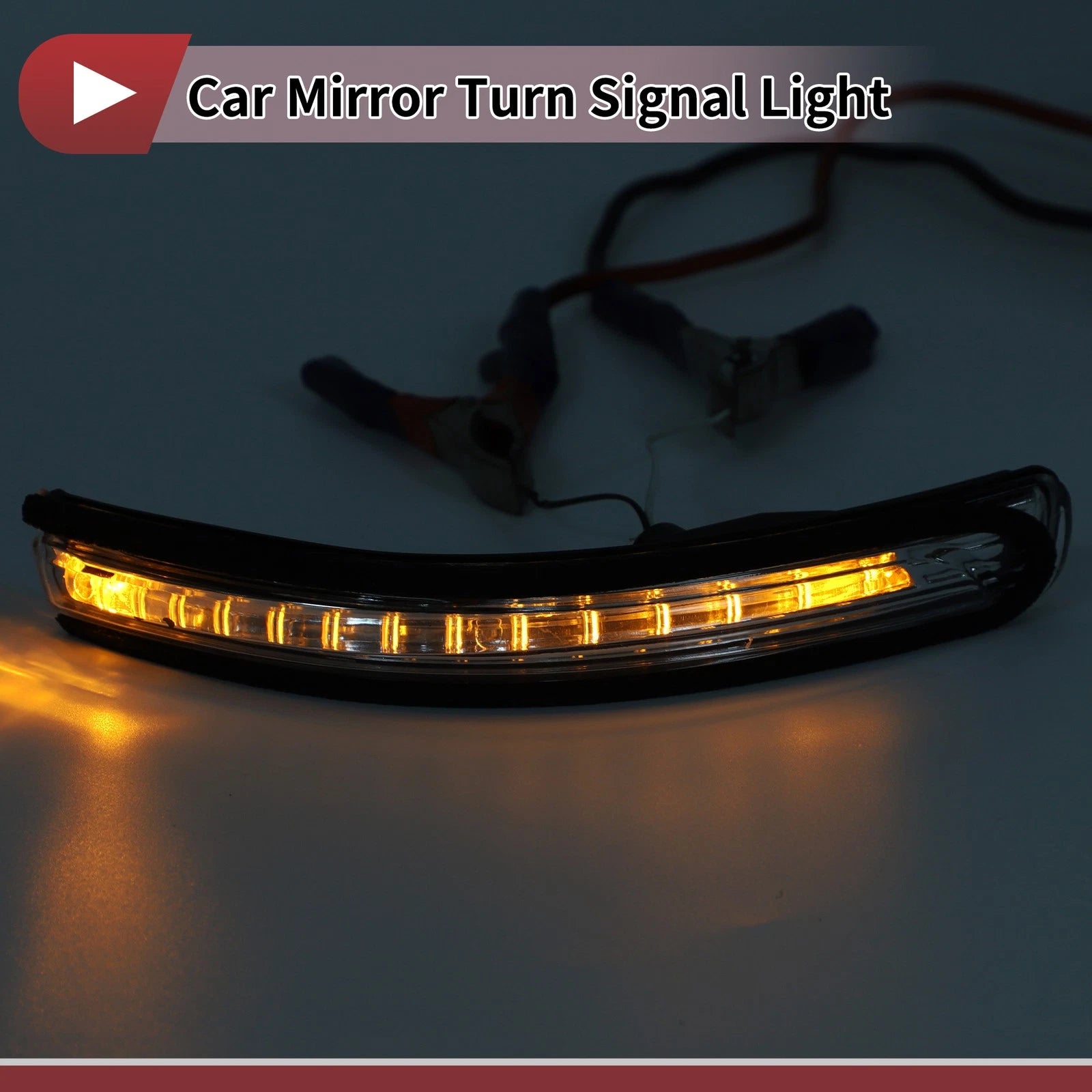 Mirror Turn Signal Light for KIA Rio Pride (2012–2016) No. 876241W000 Right Black Clear