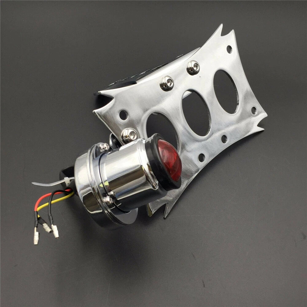 Chrome License Bracket & Tail Light for Harley Touring (2014–2023)