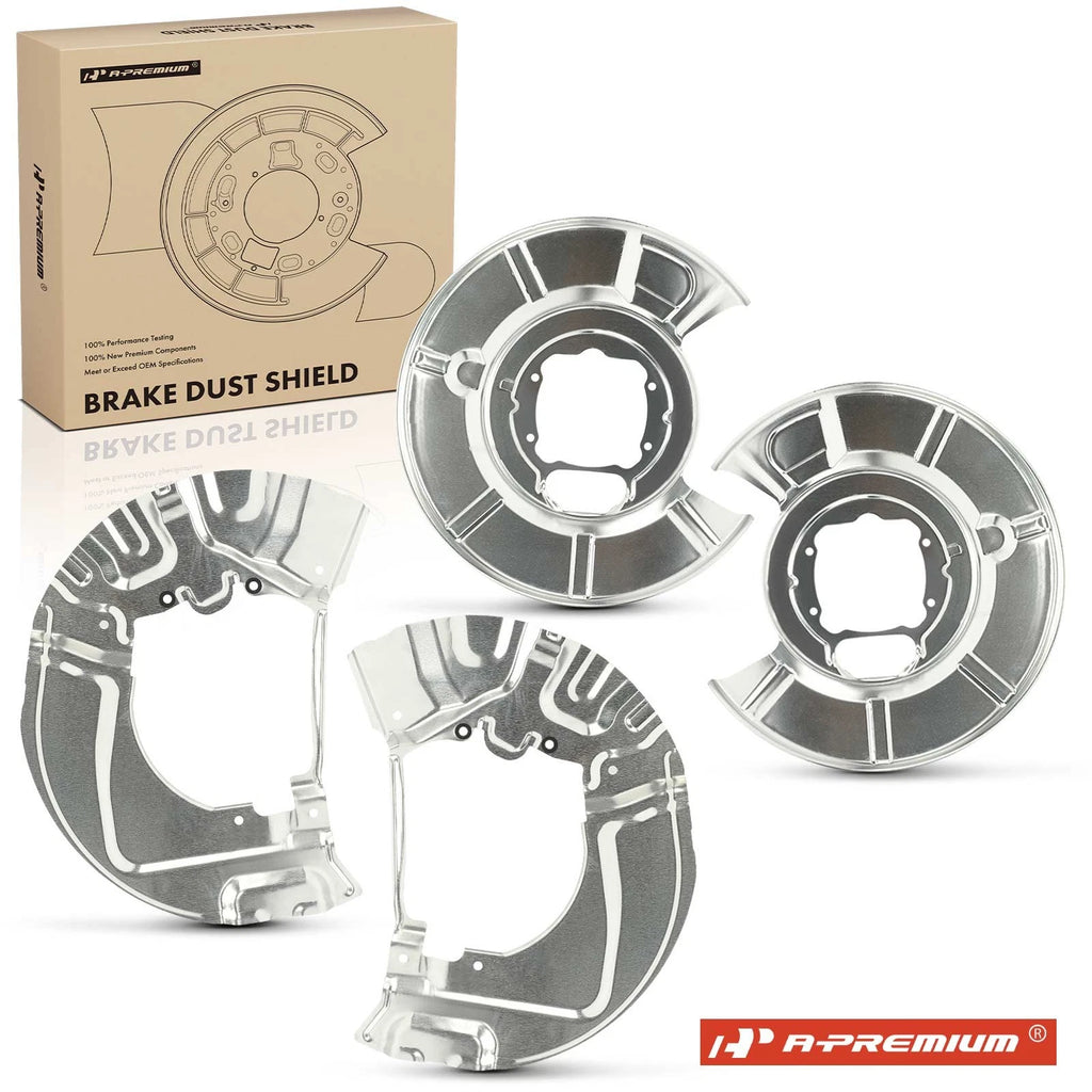 Set of 4 Brake Dust Shields for BMW 525i 2004–2007 528i 2008–2010