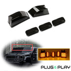 5X Black Smoked Lens Amber LED Cab Roof Marker Lights for Hummer H2