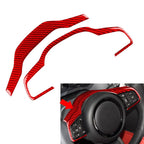 Steering Wheel Button Frame Cover Trim for Jaguar F-Type (2013–2024) Carbon Red