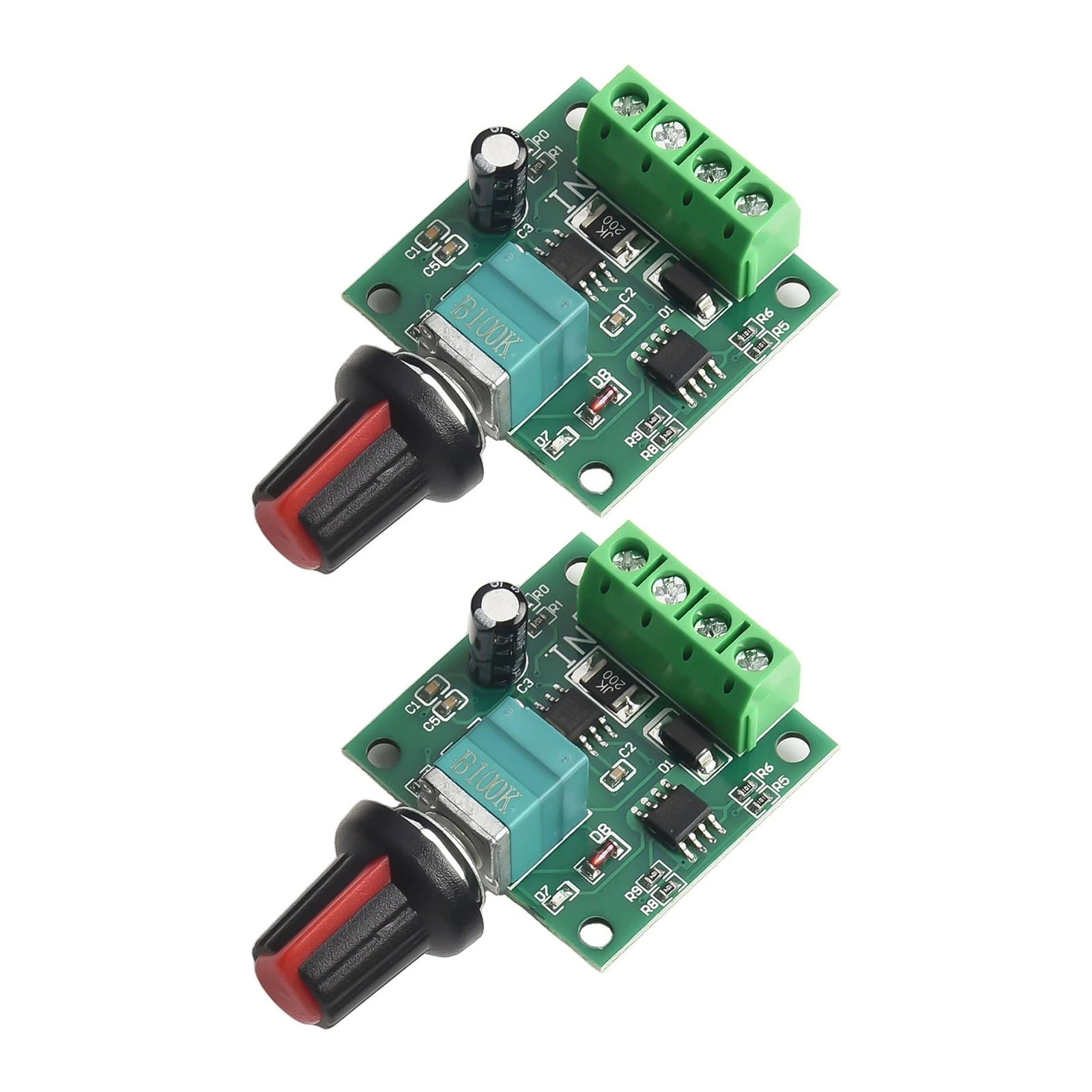 DC Motor Speed Regulator with Potentiometer for (1.8V–15V)
