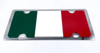 Italian Metal Vanity License Plate Tag 3D Flag Stainless Steel for Italy