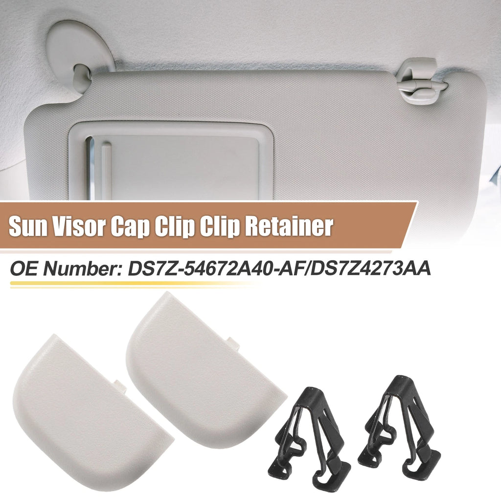 2X Gray Iron Sun Visor Cap Clip Retainer for Ford Fusion (2013–2016)